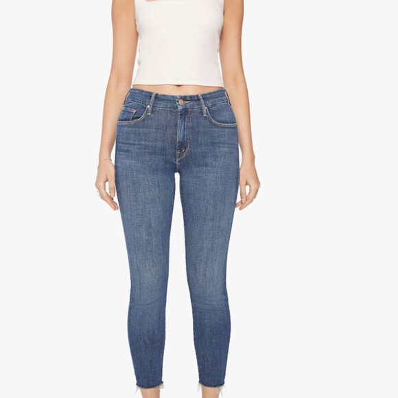 Mother Looker Ankle Fray Jeans - Picture 1 of 5
